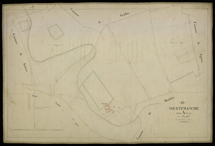 Plan du cadastre napoléonien - Courtemanche : Forestel, A1