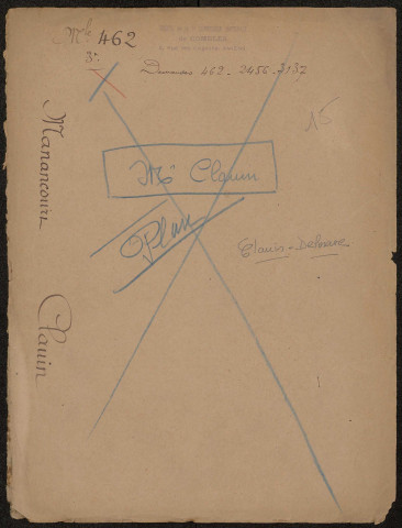 Etricourt-Manancourt. Demande d'indemnisation des dommages de guerre : dossier Clauin-Delmare