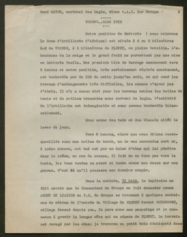 Témoignage de Mayer, René et correspondance avec Jacques Péricard