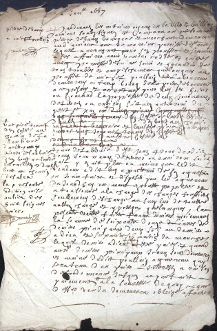 Etude de Me Antoine Limeu à Amiens (étude n°6). Minutes de l'année 1667