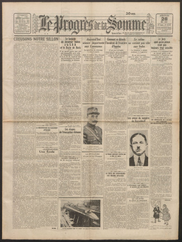 Le Progrès de la Somme, numéro 18534, 28 mai 1930