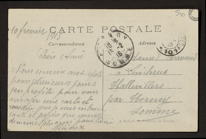 LA GRANDE GUERRE 1914-15. BATAILLE DE LA MARNE. ASPECT DE PORT-A-BINSON (PRES D'EPERNAY-SUR-MARNE), BOMBARDE PENDANT LA BATAILLE