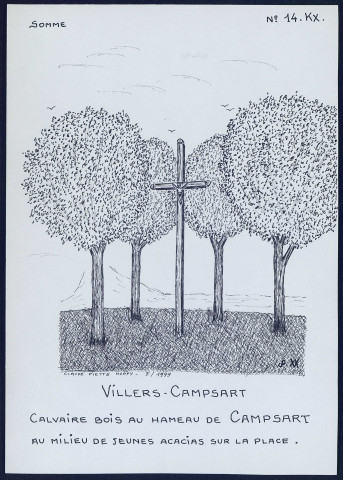 Villers-Campsart : calvaire en bois - (Reproduction interdite sans autorisation - © Claude Piette)