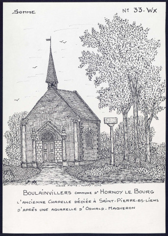Boulainvillers (commune d'Hornoy-le-Bourg) : calvaire bien fleuri dans le village - (Reproduction interdite sans autorisation - © Claude Piette)