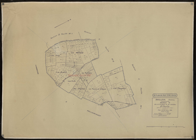 Plan du cadastre rénové - Bailleul : section C2