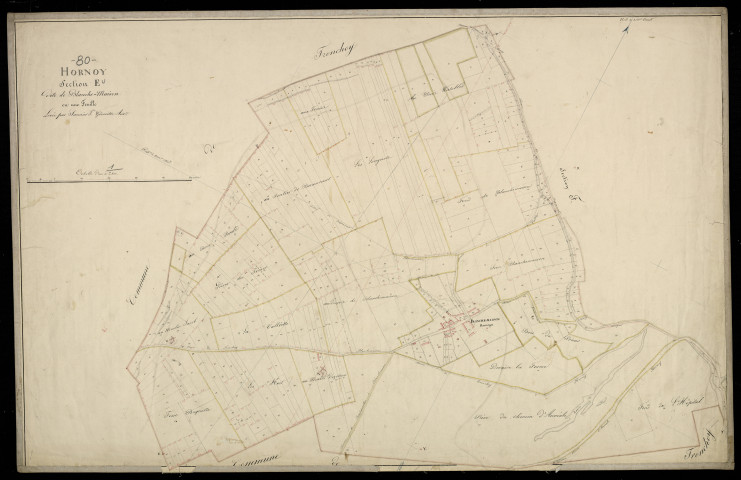 Plan du cadastre napoléonien - Hornoy-le-Bourg (Hornoy) : Blanche-Maison (La), E