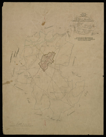 Plan du cadastre napoléonien - Maurepas : tableau d'assemblage