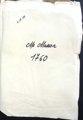 Etude de Me François Rémy Masson à Amiens (étude n°25). Minutes de l'année 1760