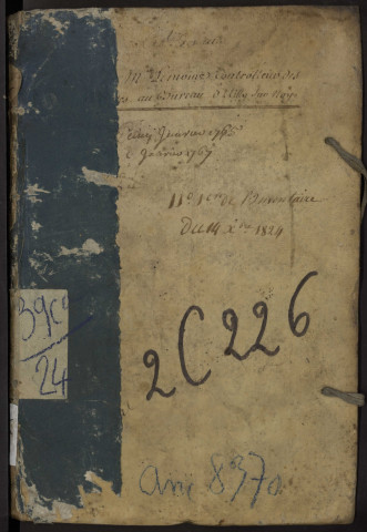 Contrôle des actes du bureau d'Ailly-sur-Noye pour la période du 5 janvier 1765 au 2 janvier 1767