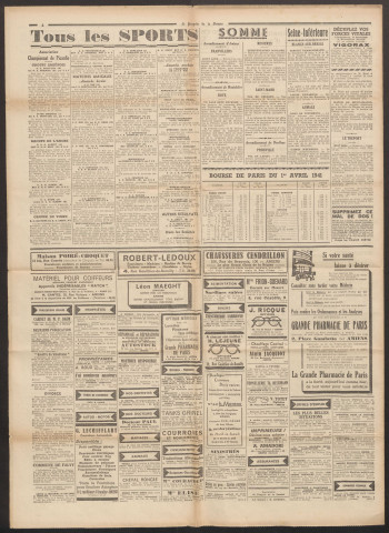 Le Progrès de la Somme, numéro 22321, 3 avril 1941