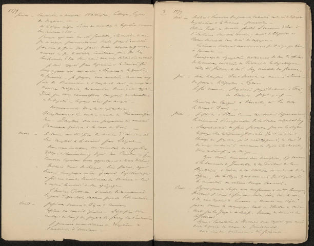 Éphémérides tenues par René Goblet entre 1880 et 1884