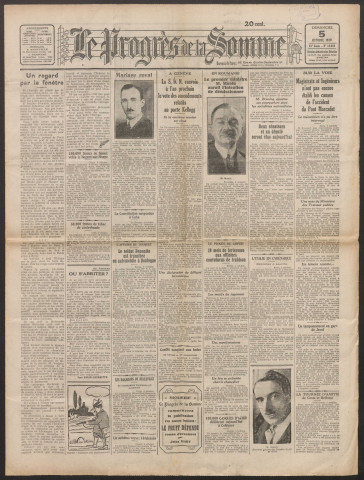 Le Progrès de la Somme, numéro 18664, 5 octobre 1930