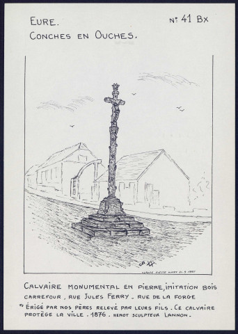 Conches-en-Ouche (Eure) : calvaire monumental - (Reproduction interdite sans autorisation - © Claude Piette)