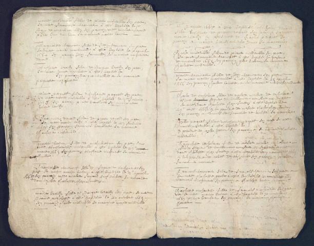 Mouflers (Saint-Vast) : baptêmes, mariages, sépultures (1661-1685)