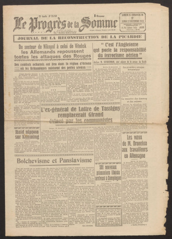 Le Progrès de la Somme, numéro 23159, 25 - 26 - 27 décembre 1943