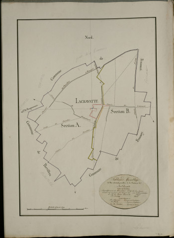 Plan du cadastre napoléonien - Chavatte (La) (Lachavatte) : tableau d'assemblage