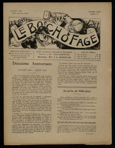 LE BOCHOFAGE. ORGANE ANTICAFARDEUX, KAISERICIDE ET EMBUSCOPHOBE