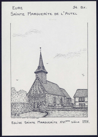 Sainte-Marguerite de l'Autel (Eure) : église Sainte-Marguerite - (Reproduction interdite sans autorisation - © Claude Piette)