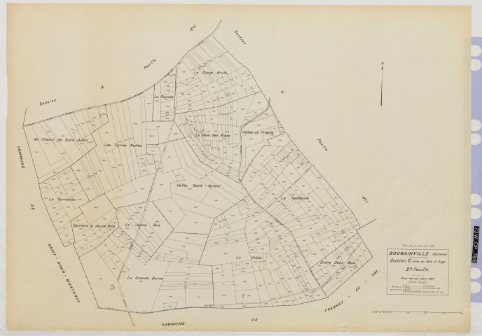 Plan du cadastre rénové - Bougainville : section C2