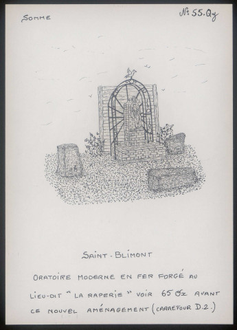Saint-Blimont : oratoire moderne en fer - (Reproduction interdite sans autorisation - © Claude Piette)