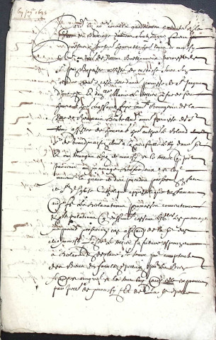 Etude de Me Jean Duval à Amiens (étude n°8). Minutes de l'année 1635