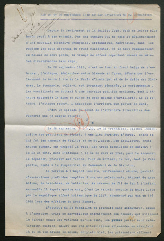 Témoignage de Fouillien (Lieutenant) et correspondance avec Jacques Péricard