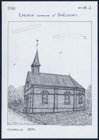 Epeaux (commune d'Omécourt, Oise) : chapelle 1870 - (Reproduction interdite sans autorisation - © Claude Piette)