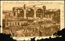 Carte postale intitulée "Roma. Foro Romano e Palatino" (Rome. Forum romain et colline du Palatin). Correspondance de Raymond Paillart à ses proches