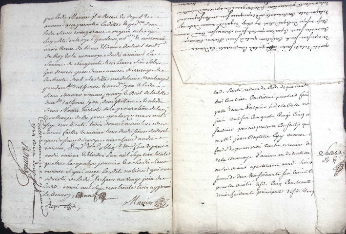 Etude de Me Firmin Magnier à Amiens (étude n°4). Minutes de l'année 1734