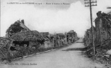 Lamotte-en-Santerre en 1918 - Route d'Amiens à Péronne