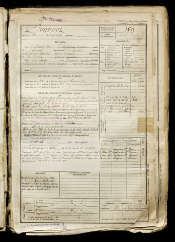 Fournet, Henri Charles, né le 07 avril 1901 à Mézières-en-Santerre (Somme), classe 1921, matricule n° 169, Bureau de recrutement de Péronne