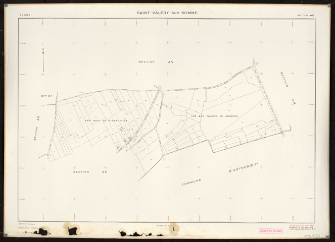Plan du cadastre rénové - Saint-Valery-Sur-Somme : section AO