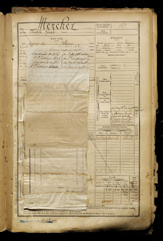 Merchez, Théophile Joseph, né le 19 mars 1877 à Fillièvres (Pas-de-Calais), classe 1897, matricule n° 387, Bureau de recrutement d'Abbeville