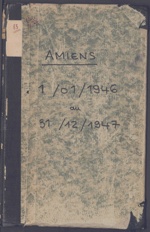 Table des successions et absences du bureau d'Amiens