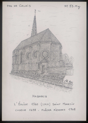 Habarcq (Pas-de-Calais) : l'église Saint-Martin - (Reproduction interdite sans autorisation - © Claude Piette)