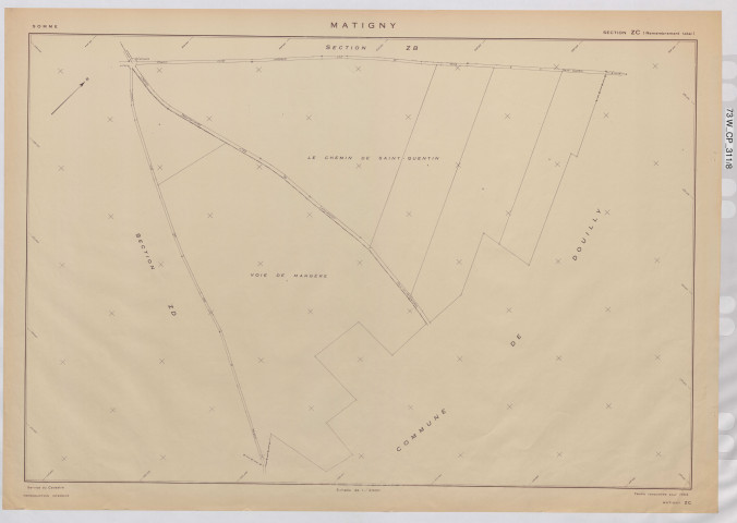 Plan du cadastre rénové - Matigny : section ZC