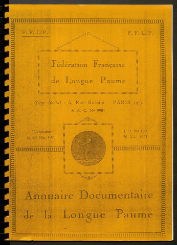 Annuaire documentaire de la Longue Paume 1928-1929