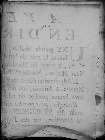 Etude de Me François Henin à Amiens (étude n°3). Minutes de l'année 1760