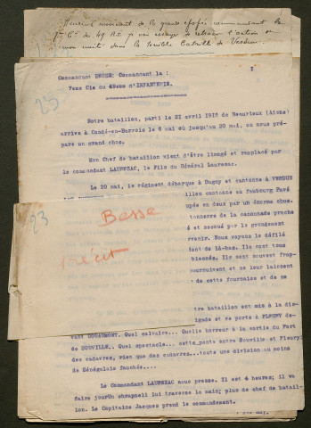 Témoignage de Besse, Robert et correspondance avec Jacques Péricard