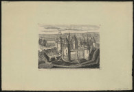 Vue perspective du château de Pierrefonds avec ses abords, d'après le projet complet de restauration de M. Viollet-le-Duc