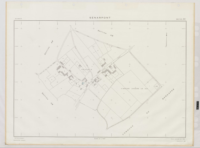 Plan du cadastre rénové - Sénarpont : section AC