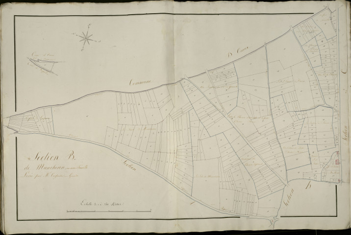 Plan du cadastre napoléonien - Saint-Riquier : Mancheron (Le), B