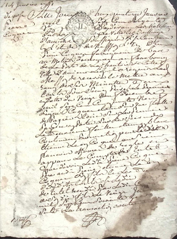 Etude de Me François Rémy Masson à Amiens (étude n°25). Minutes de l'année 1761