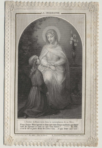 L'Enfant de Marie ravie dans la contemplation de sa Mère. L'Enfant de Marie ravie dans la contemplation de sa Mère