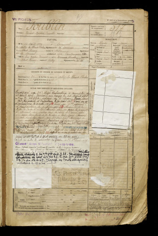 Foublin, Ernest Zéphir Camille, né le 10 août 1899 à Cocquerel (Somme), classe 1919, matricule n° 517, Bureau de recrutement d'Abbeville