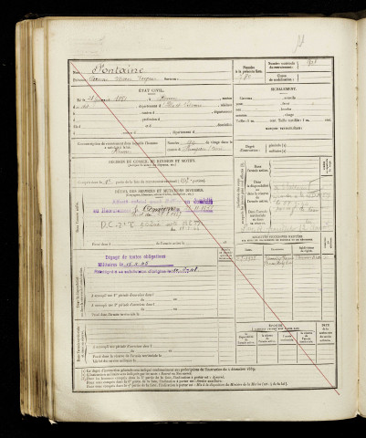 Fontaine, Arsène Marie Eugène, né le 21 février 1898 à Rennes (Ille-et-Vilaine), classe 1918, matricule n° 920, Bureau de recrutement d'Amiens