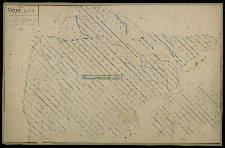 Plan du cadastre napoléonien - Moislains : Tombe (La) ; Vallée de Cléry (La), F