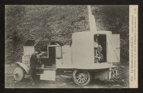 LA GRANDE GUERRE 1914-15. CANON ALLEMAND AUTOMOBILE DESTINE AU TIR CONTRE DIRIGEABLES ET AEROPLANES