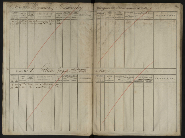 Répertoire des formalités hypothécaires, du 29 prairial an XI au 1 thermidor an XI, registre n° 041 (Abbeville)