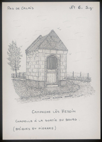 Campagne-lès-Hesdin (Pas-de-Calais) : chapelle à la sortie du bourg - (Reproduction interdite sans autorisation - © Claude Piette)